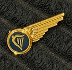 Genuine Ryanair Cabin Crew Wing Badge Pin Gold & Blue – Aviation