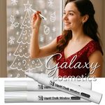 3x WHITE Liquid Chalk Marker Pens for Glass Windows Mirrors Christmas decoration