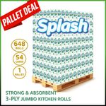 Wholesale Pallet 648 packs Kitchen Roll Splash Soft On Nature Jumbo Paper Towels
