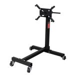 Black 1000 lbs Heavy-Duty Folding Steel Engine Stand with 360° Rotating Mounting