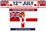 Northern Ireland NI Red Hand Ulster & Union Jack Flag Banner FLY WITH PRIDE