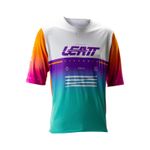 LEATT MENS GRAVITY 4.0 SHORT SLEEVE MTB JERSEY - PINATA PURPLE - LARGE