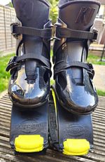 Kangoo Jumps Rebound Boots Pair Size S Black/Yellow Adjustable Gym Training