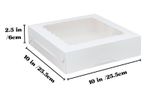 10 Inch Cookie Boxes With Window White Cake Box Bakery Boxes Wedding Christmas