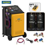 Refrigerant Recovery Machine Fully Automatic A/C Recycling Filling Dual Tank