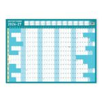 Mid Year Wall Planner 2026–27 A2 (59x42cm) Aug–Jul Academic Year Erasable