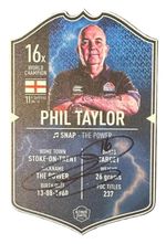 PHIL TAYLOR  Small Signed Ultimate Card INC FREE P&P TO UK ONLY