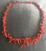 Vintage Red Branch Coral Necklace 19 Inches/48cm