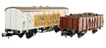 Rake Of 2 Roco N Gauge Paulaner Bier Coal Wagons Brown White Freight Set Unboxed