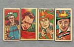 1960s Menko 4 x Vintage Japanese Cards Classic Hollywood Actors