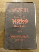 Norton Motorcycle Motorbike The Unapproachable 1926 Operators Instruction Manual