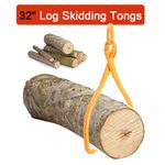 Timber Claw Hook, 32in - Log Lifting Tongs Heavy Duty Grapple Timber Claw