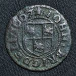1667 Shropshire W.71, Shrewsbury, John Brigdell, Farthing Token, N.3912
