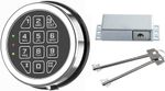 Gun Safe Lock Replacement Solenoid Lock & 2 Override Keys Chrome Digital Keypad
