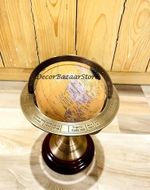 Vintage Brass Antique Marine Table Top Sphere Globe World Map Nautical Decor