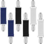 Elastic Stretch Belt, 6 Pcs Adjustable Pant Waist Tightener Elastic Pant Clip W