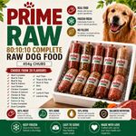 Prime Raw Dog Food Frozen 454g Rolls 80:10:10 Complete Bulk Value 22 Flavours