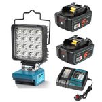 Cordless LED Work Light for Makita 14.4 18V Battery ,5800LM with Fast USB Charge