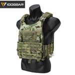 IDOGEAR Tactical Vest Airsoft Plate Carrier Laser Cut MOLLE Quick Release Camo