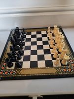 chess set and board