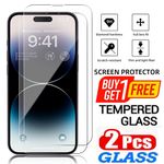 Tempered Glass Screen Protector For iPhone 16 15 14 13 12 18 Pro Max Mini XR 17