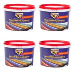 4x Bartoline Professional Ready Mix Wallcovering Adhesive For Luxury Vinyl 2.5L