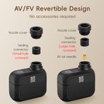 ROCKBROS Electric Air Pump Lightweight 100PSI Type-C AV/FV Portable Compressor