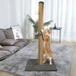 74CM TALL LARGE CAT SCRATCHING POST STRONG NATURAL SISAL POLE HEAVY DUTY BASE UK