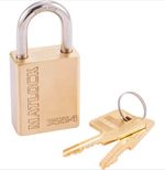 Matlock Medium Duty Hardened Steel Brass Body Padlock + 2 Keys 6 Pin Lock 3554