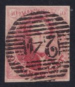 BELGIUM 1851 Medallion 40c Carmine SG 8 Used (CV £160)