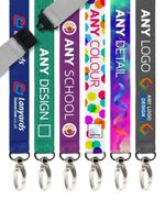 100x Personalised Sublimation Custom Printed Lanyards Strap & Logo Customisation