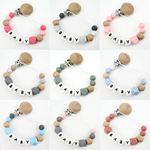 Silicone Personalised Name Dummy Clips Pacifier Soother Holder Strap Shower Gift