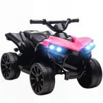 AIYAPLAY 6V Kids ATV, Battery Powered Ride on Car for Ages 3-6 Years, Pink