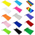 1-100pcs Drawstring Case Phone Glasses Sunglasses Pocket Pouch Microfibre Soft