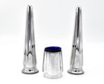 Vintage Modernist Elkington & Co Salt Pepper Mustard Cruet Set Silver Plated