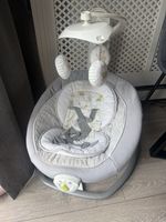 Joie Baby Swing Grey/White with Overhead Toy Bar Mobile, Animals Theme