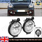 1Pair Front Left&Right Bumper Fog Lights Lamps For BMW Mini Cooper R55 R56 07-15