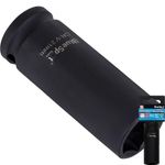 BlueSpot 21mm Deep Socket Impact Hex 6 Point Single CRV Steel 1/2" Drive 