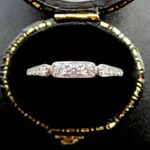 Antique Vintage Wedding Band Women Stackable Ring 14K White Gold Finish Size R