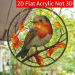 Robin Suncatcher Window Hanging Red Breast Bird Garden Nature Lover Gift