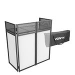 Vonyx DB4 Pro DJ Booth - Foldable Stand with Case for Event DJs - Lightweight