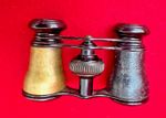 Antique French Brass & Leather Opera Glasses / Theatre Binoculars – Circa 1900