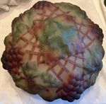 Consolidated Glass Pat 1910 Grape Cluster Ceiling Light Fixture Shade 10” Fitter