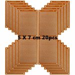 Copper Perfboard 20 PCS Paper Composite PCB Boards (5 cm x 7 cm) Universal Bread