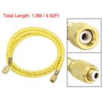 High Pressure Charging Hose Tube for AC Refrigeration Yellow 1 5M Length