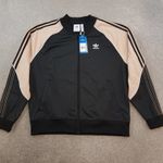 Adidas Mens Track Jacket Medium Black Gold SST Trefoil Firebird Original Zip Top