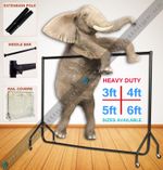 HEAVY DUTY GARMENT RAIL Clothes Hanging Rail Cover Home Shop 2ft 3ft 4ft 5ft 6ft