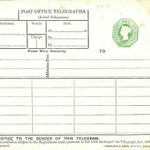 GB 1883 STATIONERY 1s Telegram Form Part Booklet Cover With Warrant Unused