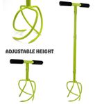 35" Long Handle Garden Twist Tiller, Manual Twist Gardening Cultivator Rotavator