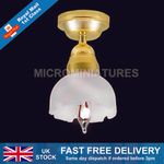 Dolls House Single Fluted Ceiling Light 1/12 Scale (01473)